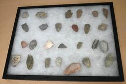 Twenty Seven Arrowheads in Display Box