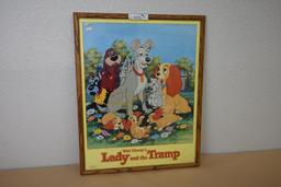 1955 Walt Disney's Lady and the Tramp Framed Poster