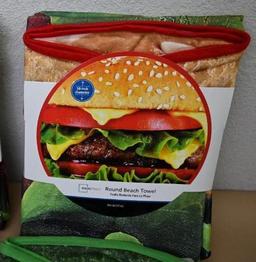 Six Mainstays Burger & Kiwi Beach Towels