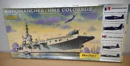 Heller 1/400 Scale Arromanches / HMS Colossus Aircraft Carrier Ship Model!