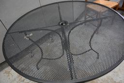 Round Black Metal Patio Table