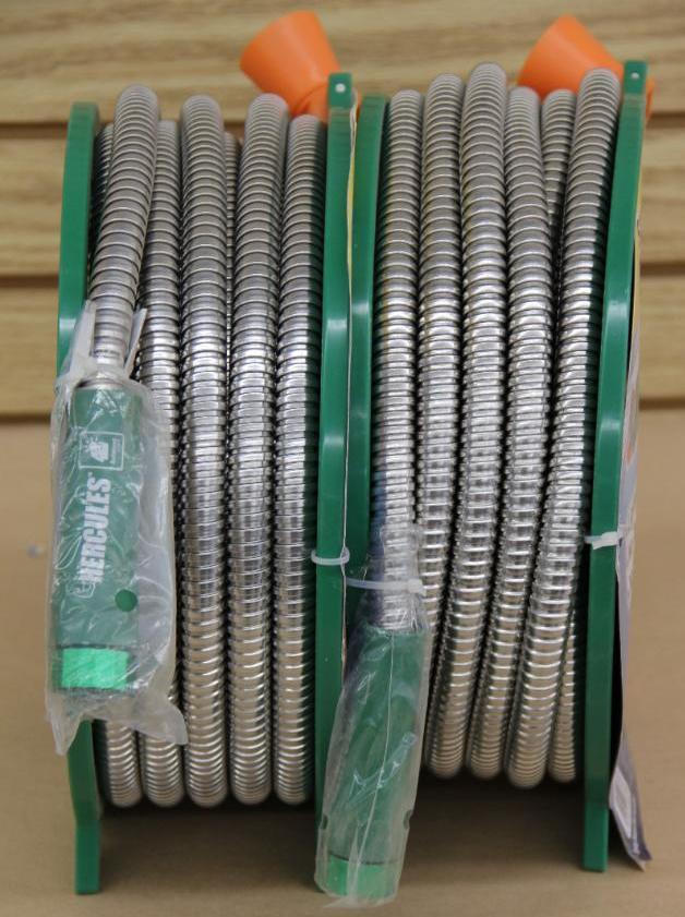 2 New Hercules Stainless Steel 50 Ft. Garden Hoses