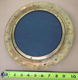 11" Brass Port Hole Mirror