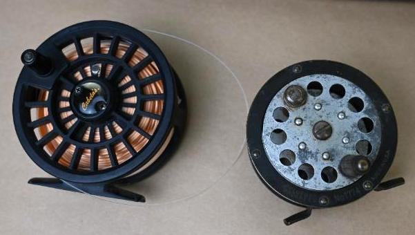 Three Fly Fishing Reels with True Temper 2 Piece Rod