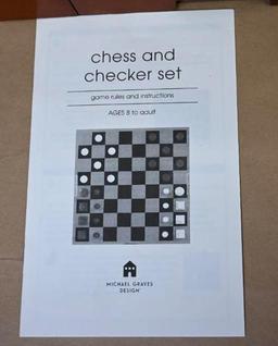 Michael Graves Design Fold Out Chess / Checkers Set
