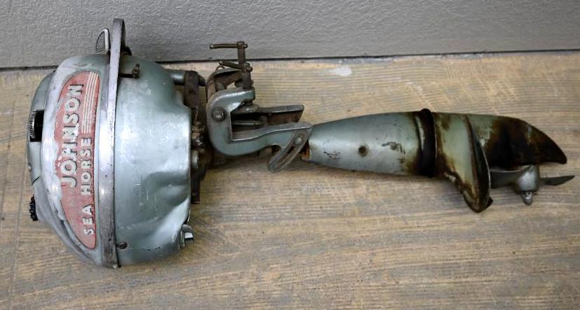 Vintage Johnson Sea Horse Outboard Boat Motor