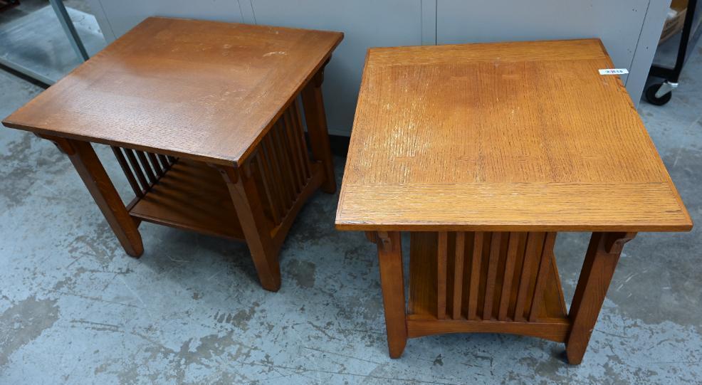 Pair of Mission Side Tables