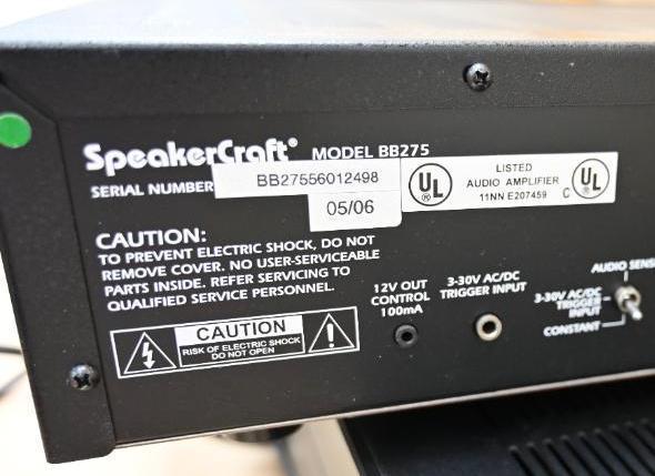 Two Speaker Craft BB275 2 Channel Amplifier