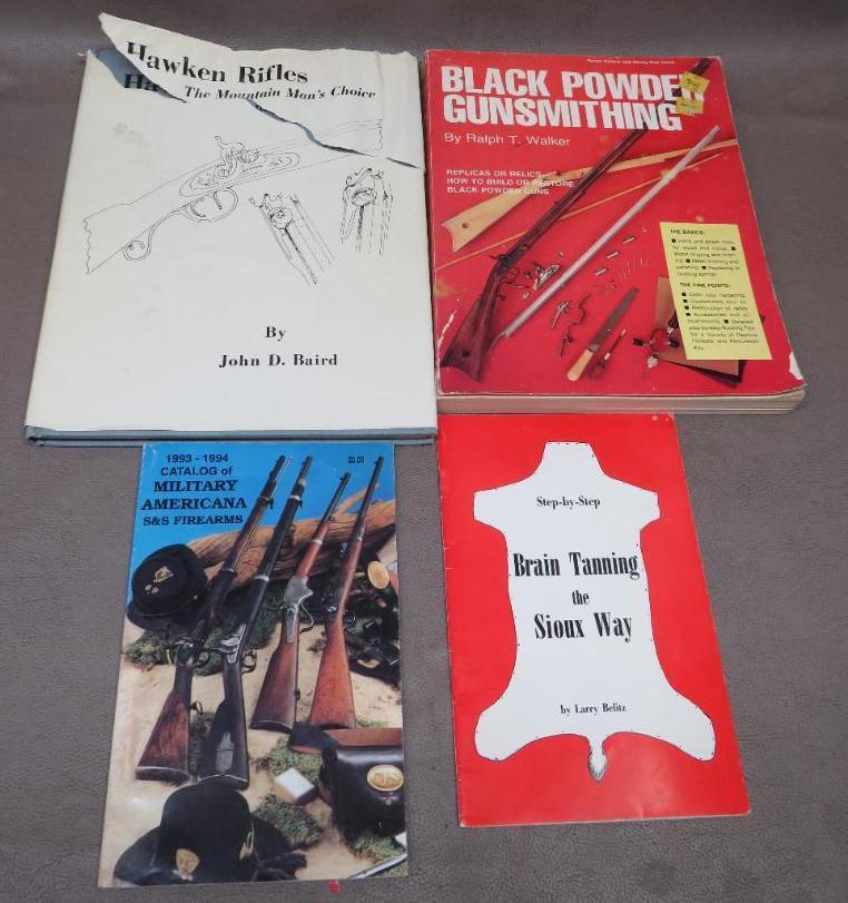 Hawken Rifle, Black Powder, Tanning and Military Collectibles Books