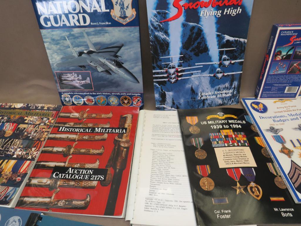 Military Library with US Air Force Insignia Manuals