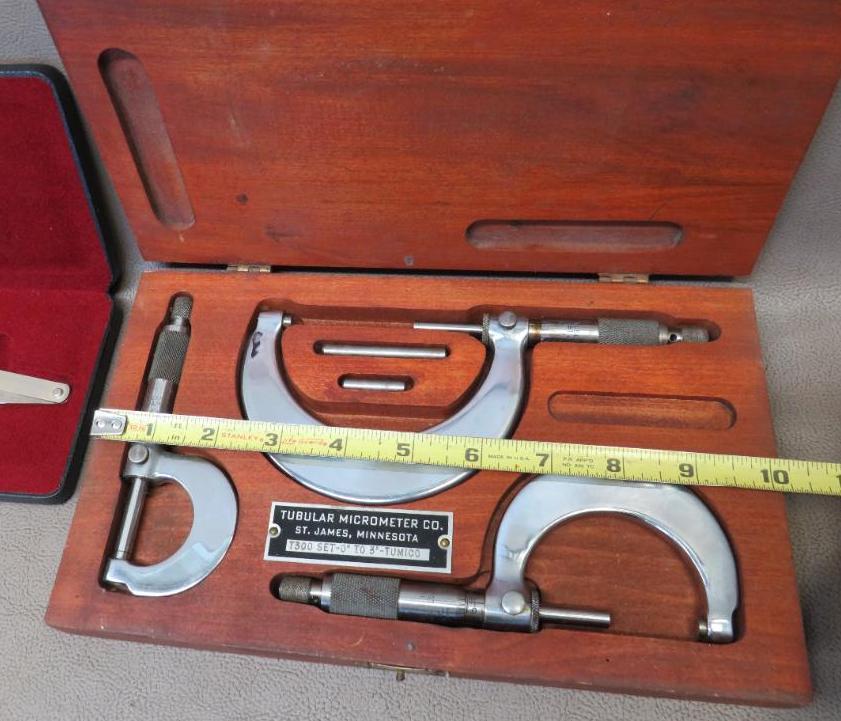 Tumico Tubular Micrometer set and Alvin Divider Set