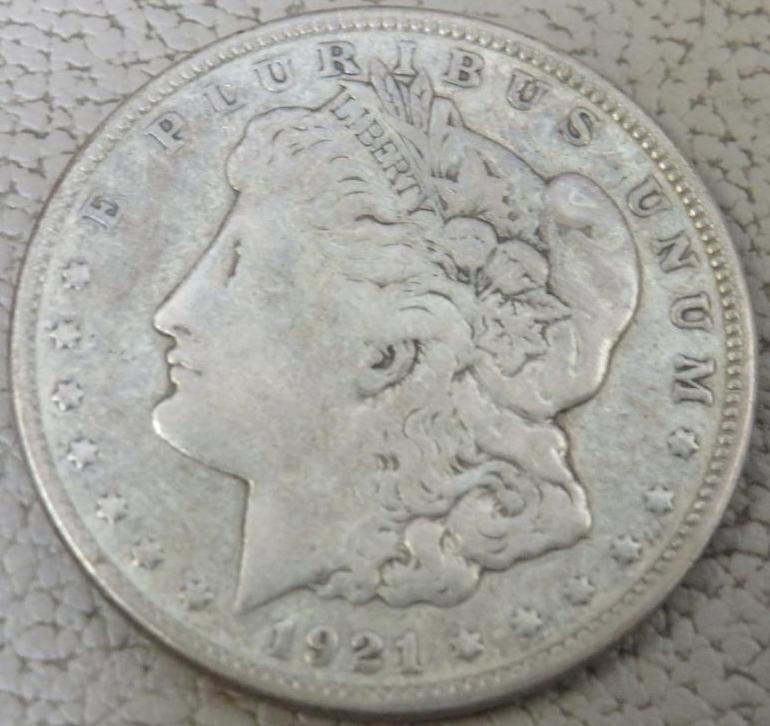 1921 Morgan Silver Dollar Coins