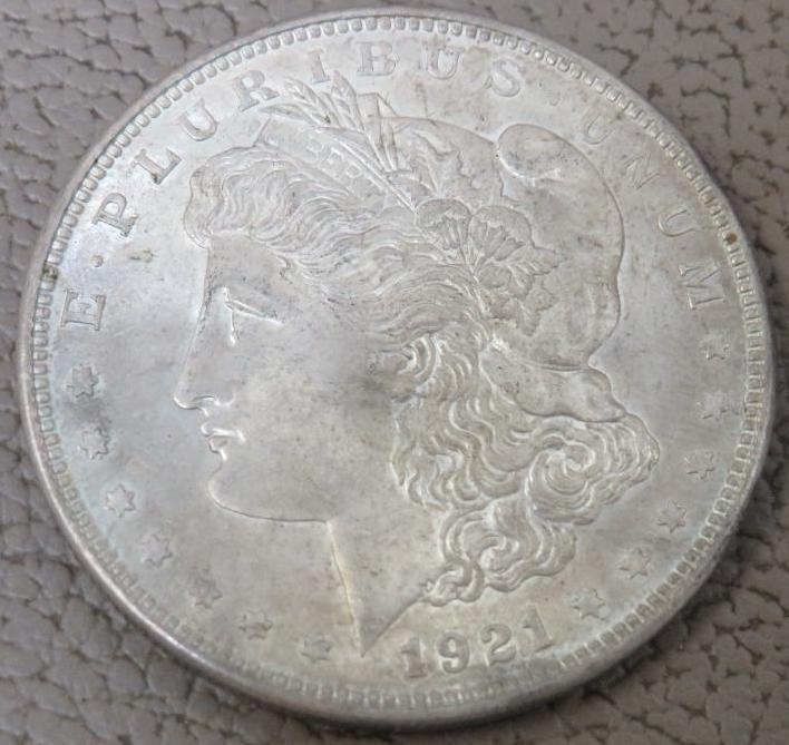 1921 Morgan Silver Dollar Coins