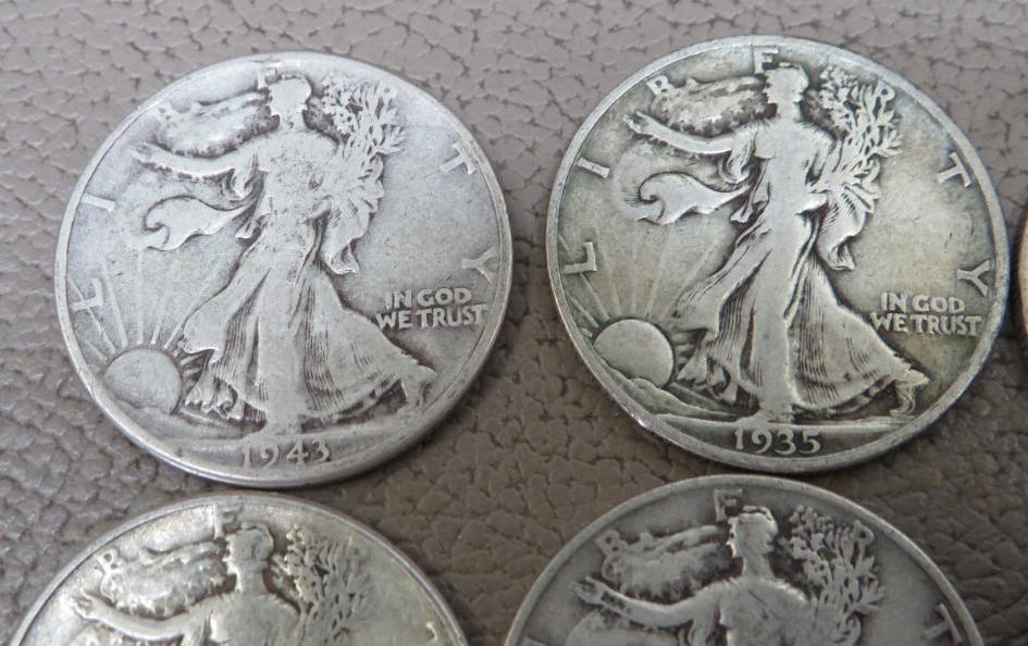 Walking Liberty Half Dollar Silver Coins