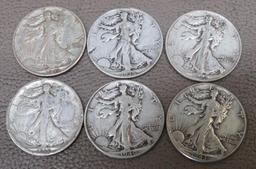 Walking Liberty Half Dollar Silver Coins