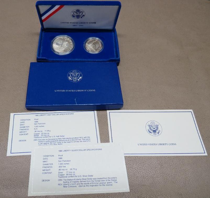 United States Mint 1986 Silver Liberty Coin Set