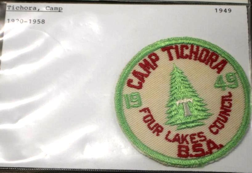 1949 Camp Tichora and Undated Ta-Wa-Ko-Ni BSA Camp Patches