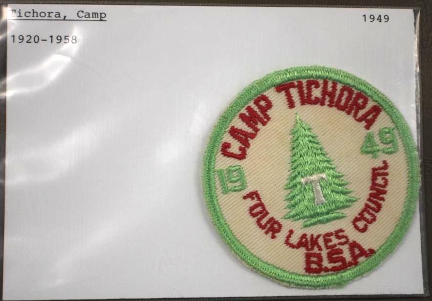 1949 Camp Tichora and Undated Ta-Wa-Ko-Ni BSA Camp Patches