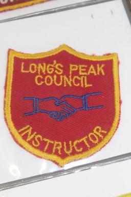 Collection of BSA Long's Peak Council and Leader Patches