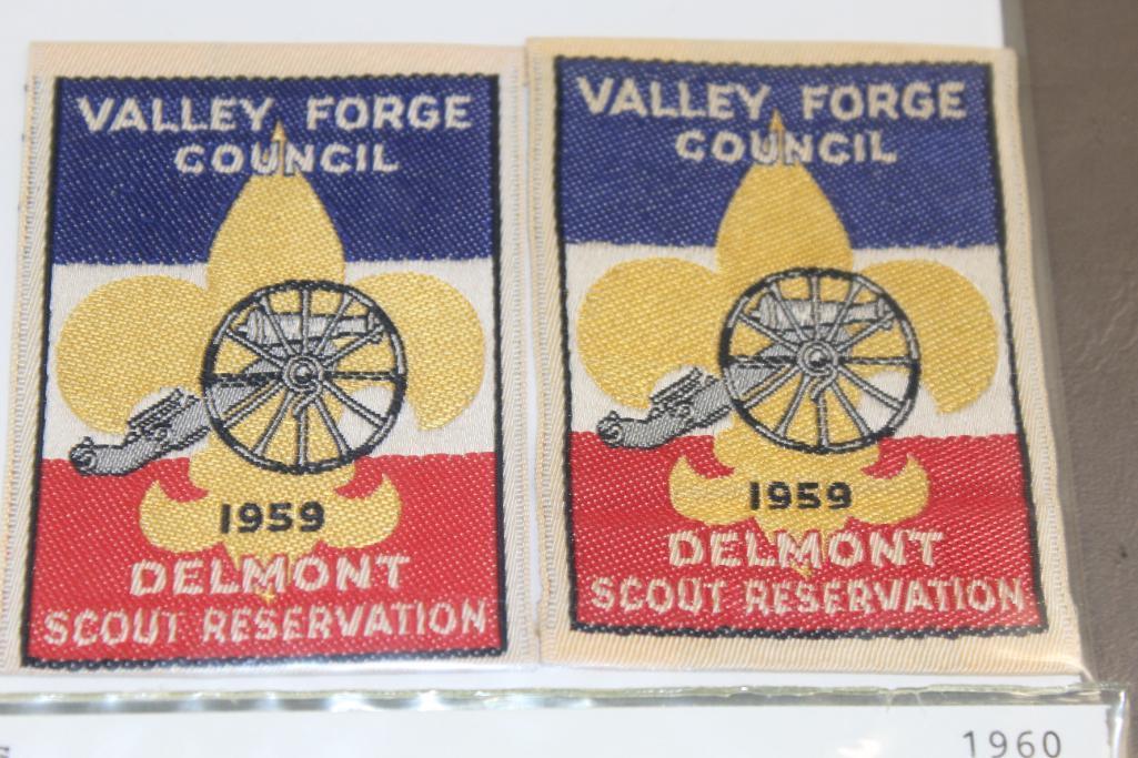 1959 & 1960 Valley Forge Council Delmont Scout Reservation Patches