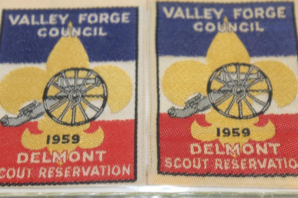 1959 & 1960 Valley Forge Council Delmont Scout Reservation Patches
