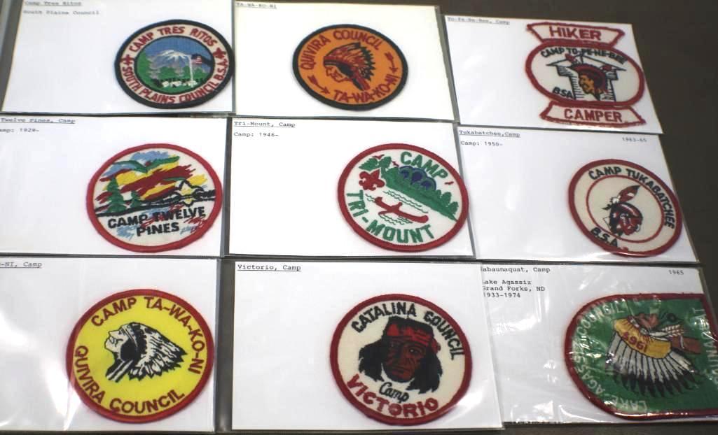 9 Unique Early BSA Camp Patches in Different Styles