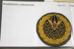 BSA Neighborhood Commissioner Patches and Card Including Bullion Patch