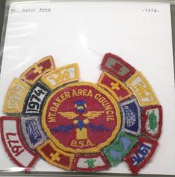 8 Partial BSA Camping Patch Sets 1950s-1970s