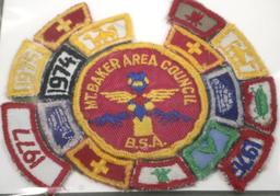 8 Partial BSA Camping Patch Sets 1950s-1970s