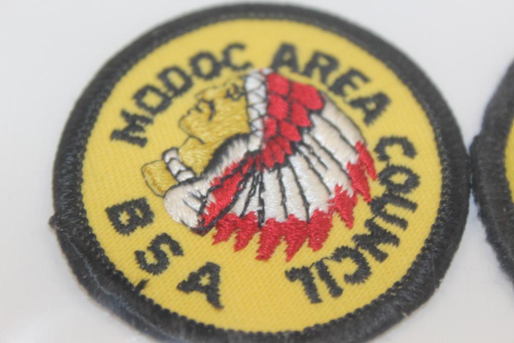 10 Small BSA M-Name Council Patches and Accessory Patches