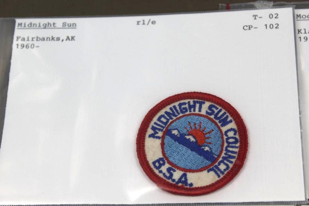 10 Small BSA M-Name Council Patches and Accessory Patches