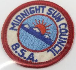 10 Small BSA M-Name Council Patches and Accessory Patches