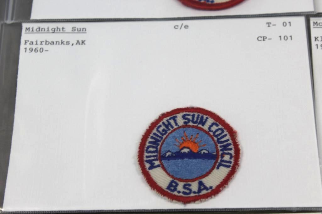 10 Small BSA M-Name Council Patches and Accessory Patches