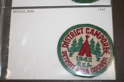 Pair of Detroit Area Council District Camporee Patches 1944 and 1945
