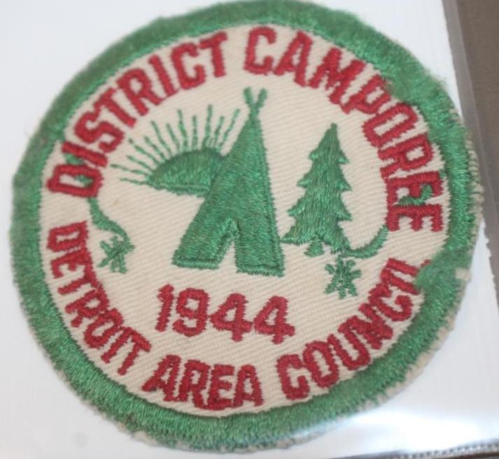 Pair of Detroit Area Council District Camporee Patches 1944 and 1945