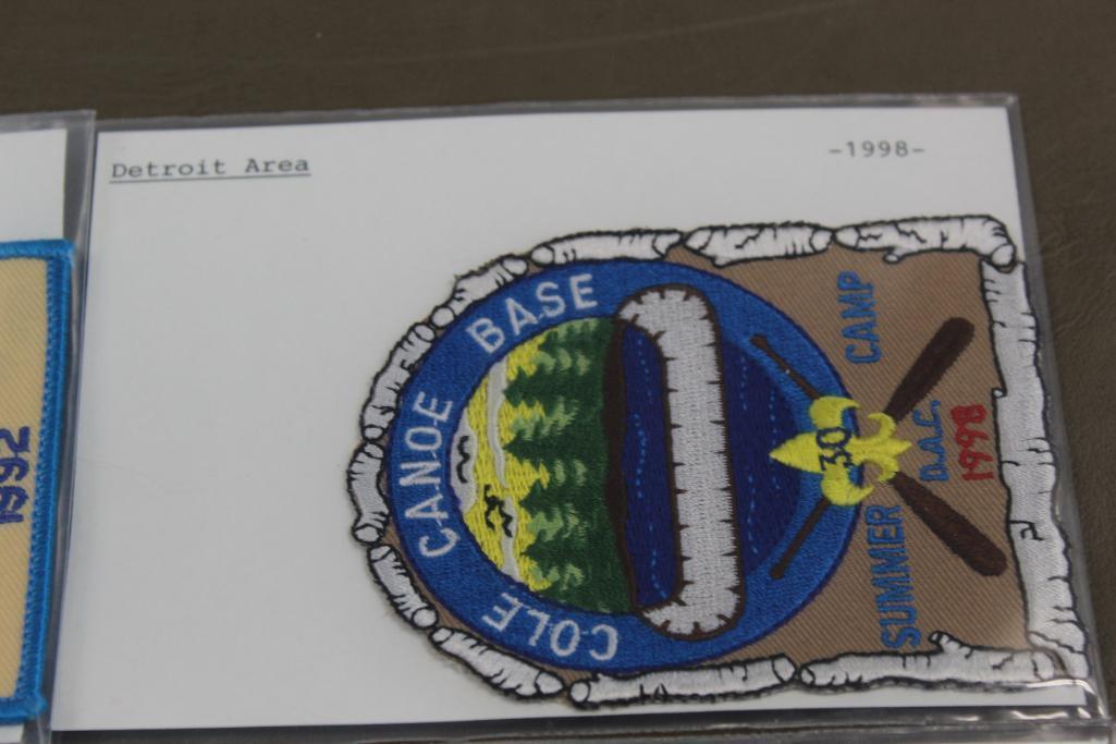 16 BSA Detroit Area/Cole Canoe Base Patches