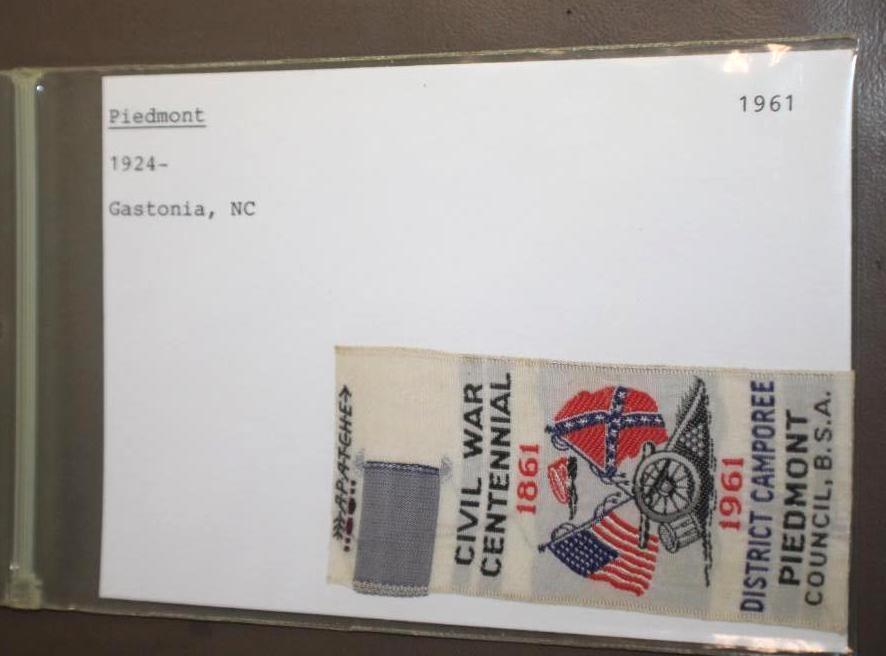 Two 1961 Civil War Centennial Woven BSA Patches and more