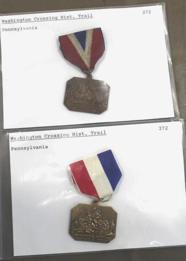 Two Different Designs of Washington Crossing Historic Trail BSA Medals