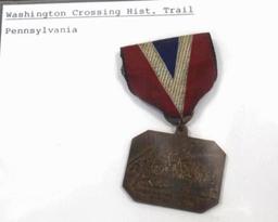 Two Different Designs of Washington Crossing Historic Trail BSA Medals