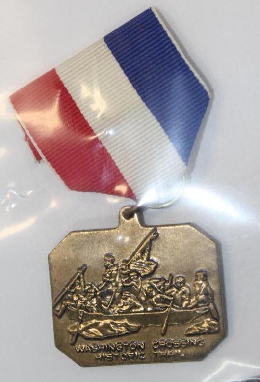 Two Different Designs of Washington Crossing Historic Trail BSA Medals