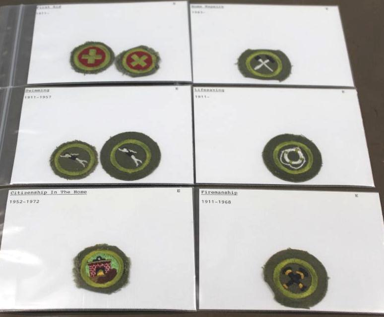 8 Early Embroidered on Fabric BSA Merit Badges