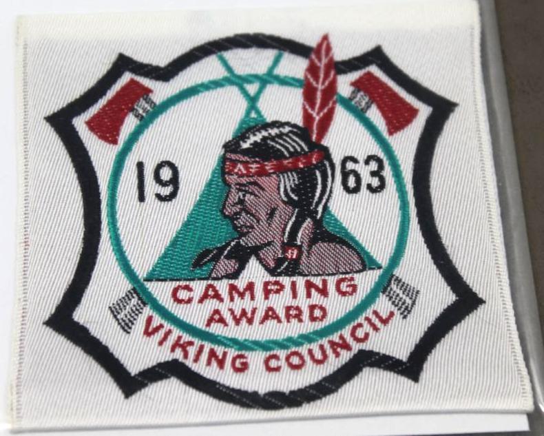 6 Viking Council Camping Award Patches from 1958-1963