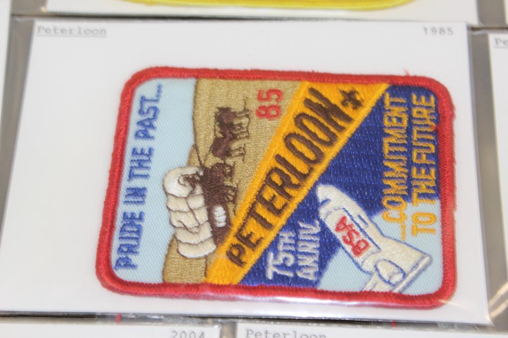 Peterloon Collection with 18 Large Patches, 4 Pins, and More
