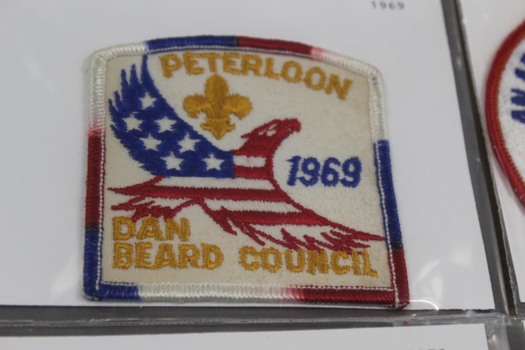 Peterloon Collection with 18 Large Patches, 4 Pins, and More