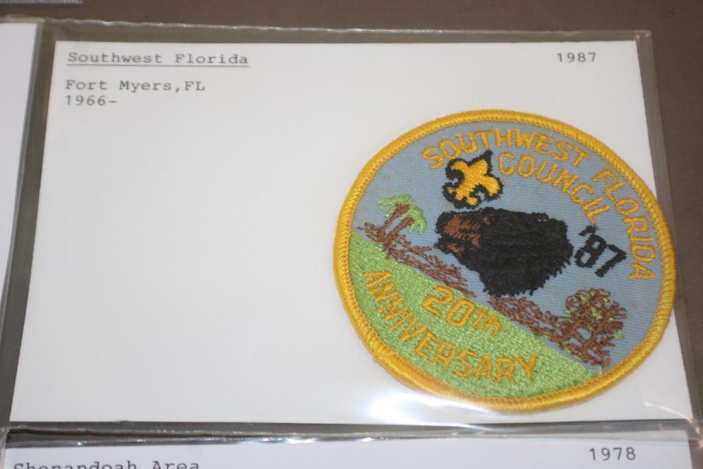 10 BSA Council Patches from Different Eras and Regions