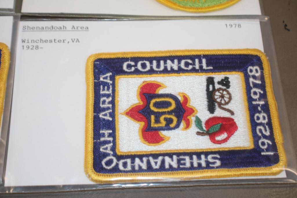 10 BSA Council Patches from Different Eras and Regions