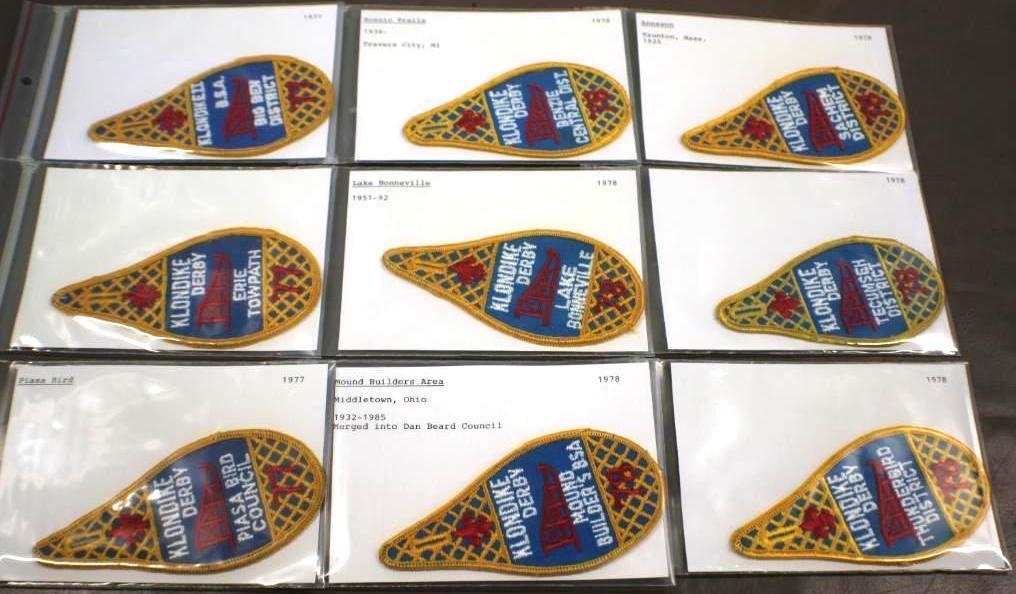 9 Klondike Derby Patches from 1977 and 1978