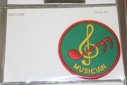 Three BSA Musicians Patches and Three Scribe Patches from Different Eras