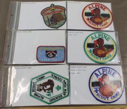 Six Alpine Scout Camp, Greater NY Patches in Differing Styles