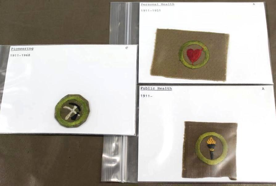 Three Early BSA Merit Badges